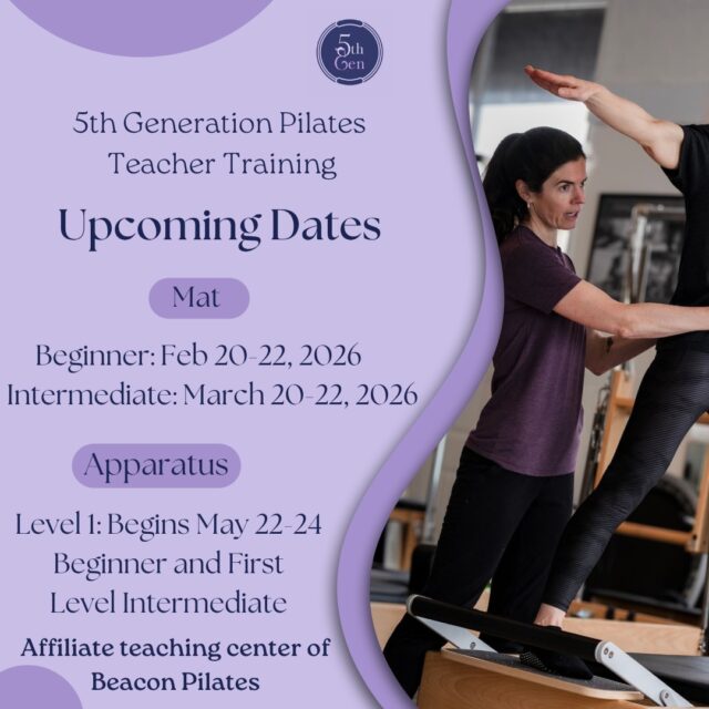 There is nothing like planning ahead! Join us in early 2026 to start your Pilates teaching journey. Save the dates and put this training on your calendar. Love what you do, and make your passion a career.